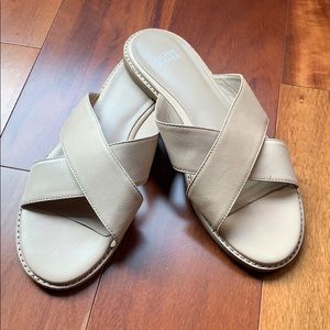 Eileen Fisher leather slides